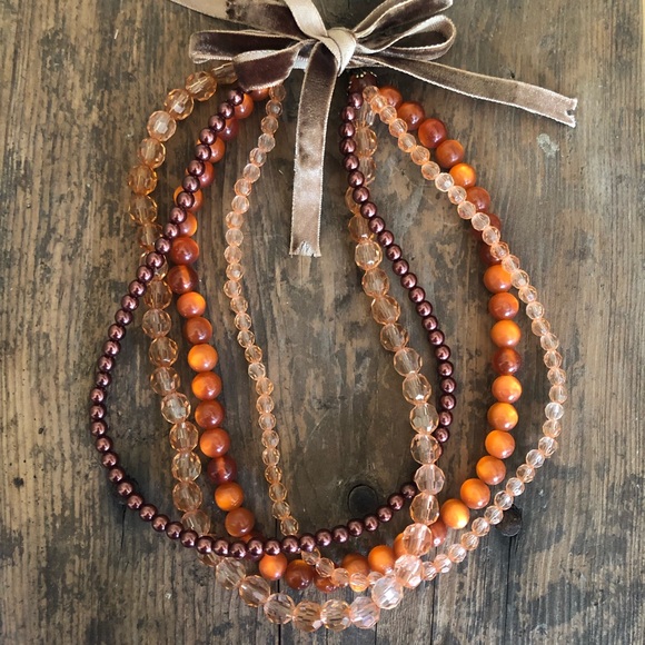 Forever 21 Jewelry - Rustic Orange Layered Beaded Necklace Forever21